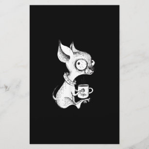 Cute Unique Chihuahua Coffee Art Dog Lover Gift Stationery