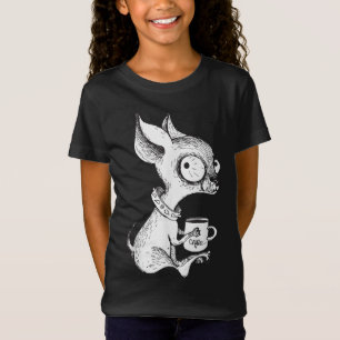 Cute Unique Chihuahua & Coffee Art Dog Lover Gift T-Shirt