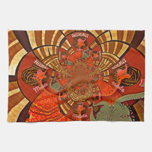 Cute Unique Giraffe Animal Hakuna Matata Design Tea Towel