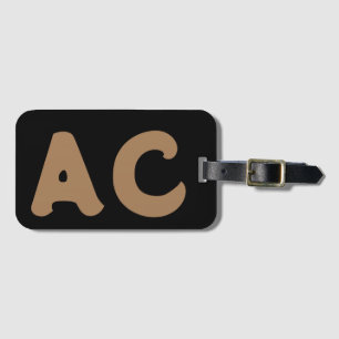 Cute Unique Initial Monogram Personalized Luggage Tag