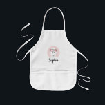 Cute Unique Lamb Watercolor Flowers Sheep Name Kids Apron<br><div class="desc">This unique and girly kid's apron features a beautiful, hand painted white lamb with a gorgeous wreath of watercolor flowers in her hair. This floral farm animal design also features a place for you to add your girl's name in cute typography. The perfect cute sheep design for any kid's birthday!...</div>