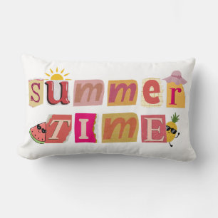 Cute Unique Summer Time Vacation Lumbar Cushion