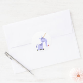 Cute Unusual Cartoon Unicorn Sticker