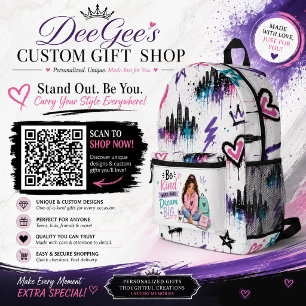 Cute Urban Graffiti Backpack for Girls