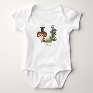 Cute Urial Alphabet Letter U Baby Bodysuit