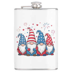 Cute USA American Gnomes Cartoon-68123 Hip Flask