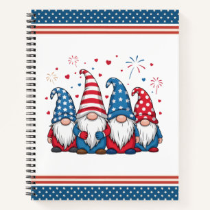 Cute USA American Gnomes Cartoon-68123 Notebook