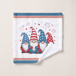 Cute USA American Gnomes Cartoon-68123 Wash Cloth