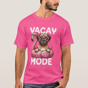 Cute Vacay Mode English Mastiff Dog Mum Summer Vac T-Shirt