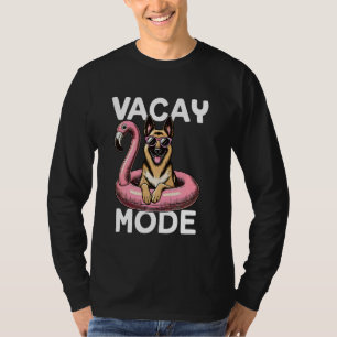 Cute Vacay Mode German Shepherd Dog Mum Summer Vac T-Shirt