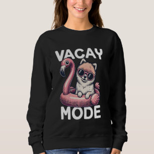 Cute Vacay Mode Pomeranian Pom Dog Mum Summer Vaca Sweatshirt