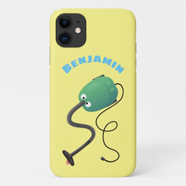 Cute vacuum cleaner cartoon humour Case-Mate iPhone case (Back)