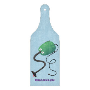 Cute vacuum cleaner cartoon humour  cutting board
