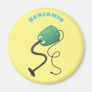Cute vacuum cleaner cartoon humour magnet