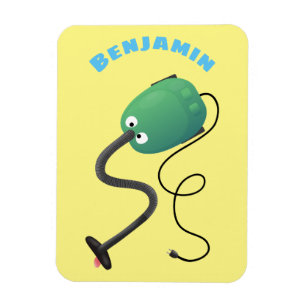 Cute vacuum cleaner cartoon humour magnet