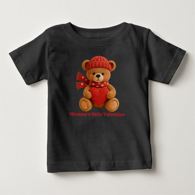 cute valentine bear baby T-Shirt (Front)
