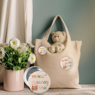 Cute Valentine Button Think About You