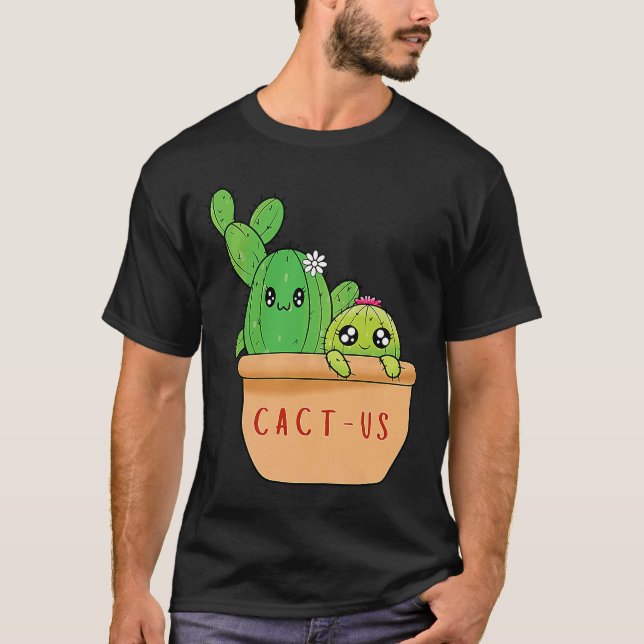 Cute Valentine Cactus T-Shirt (Front)