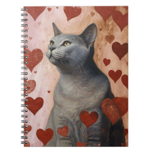 Cute Valentine Cat Notebook