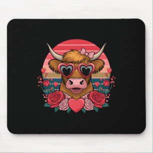 Cute Valentine Cow Lover Funny Valentines For Wome Mouse Pad
