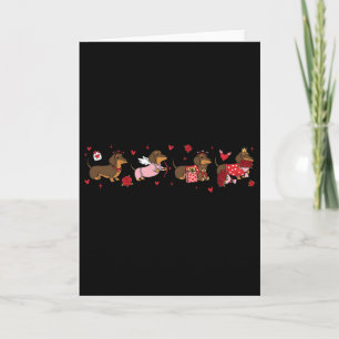 Cute Valentine Dachshund Cupid Puppy Dog Mom Dad M Card