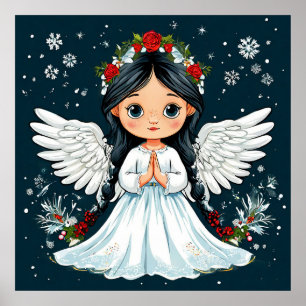 Cute Valentine day angel Poster