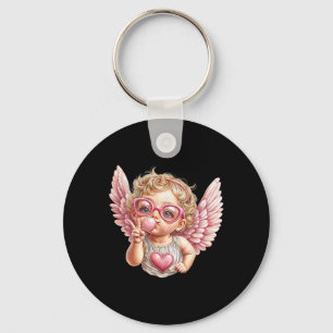 Cute Valentine Day Cute Blowing Bubble Cupid With Key Ring