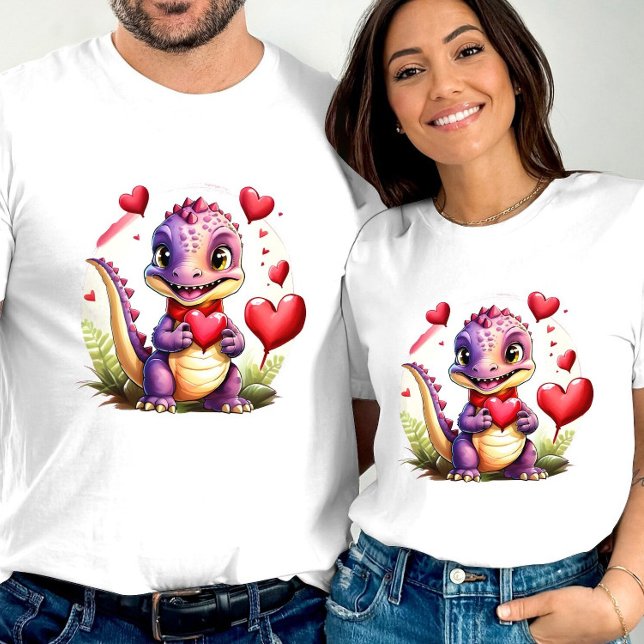 Cute Valentine Dragon Adorable Lovethemed Dragon T-Shirt (Creator Uploaded)