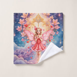 Cute Valentine Fairy – Heart of the Moonlit Realms Bath Towel Set