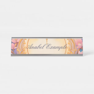 Cute Valentine Fairy – Heart of the Moonlit Realms Desk Name Plate