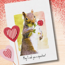 Cute Valentine for School Classmates Squirrel