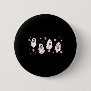 Cute Valentine Ghost Candy Heart Will You Be My Bo 6 Cm Round Badge
