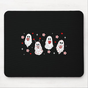 Cute Valentine Ghost Candy Heart Will You Be My Bo Mouse Pad