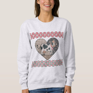 Cute Valentine Gift For Cow Lovers Sweatshirt