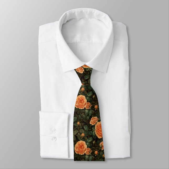 Cute Valentine Gifts For Boyfriend Rose Flower Tie (Tied)