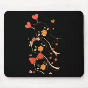 Cute Valentine Goose Coquette Funny Silly Goose Wo Mouse Pad