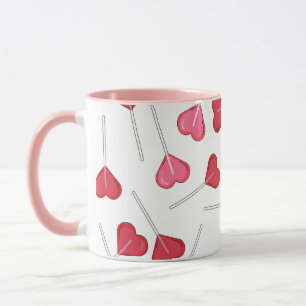 Cute Valentine Heart Lolly   Lollipop Pattern    Mug