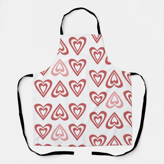 Cute Valentine Hearts – Love & Romance Design Apron (Front)