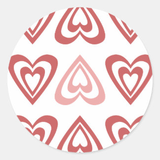Cute Valentine Hearts – Love & Romance Design Classic Round Sticker