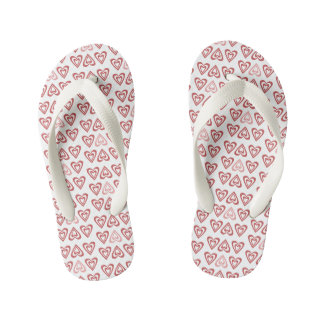 Cute Valentine Hearts – Love & Romance Design Kid's Jandals