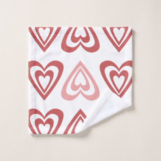 Cute Valentine Hearts – Love & Romance Design Wash Cloth