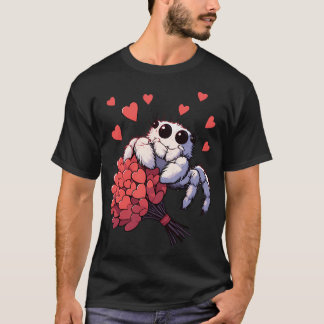 Cute Valentine Jumping Spider T-Shirt