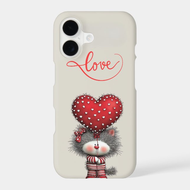Cute Valentine Plush Toy Case-Mate iPhone 17 Case (Back)