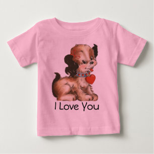Cute Valentine Puppy T-shirt for Baby