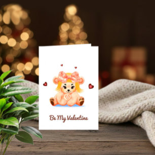 Cute Valentine’s Day Bear Greeting Card