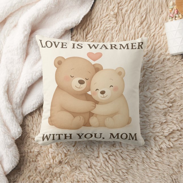 Cute Valentine’s Day Bear Pillow for Mom – Gift (Blanket)