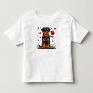 Cute Valentine’s Day dog Toddler T-Shirt
