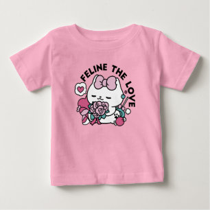 Cute Valentine's Cat Design – Feline the Love Baby T-Shirt