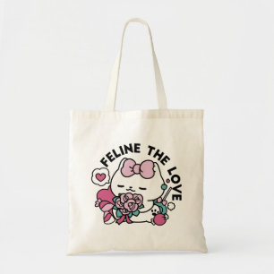 Cute Valentine's Cat Design – Feline the Love Tote Bag