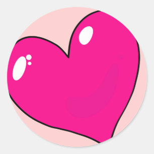 Cute Valentines Classic Round Sticker